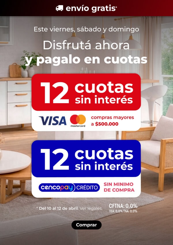 12 cuotas sin interés y envío gratis.